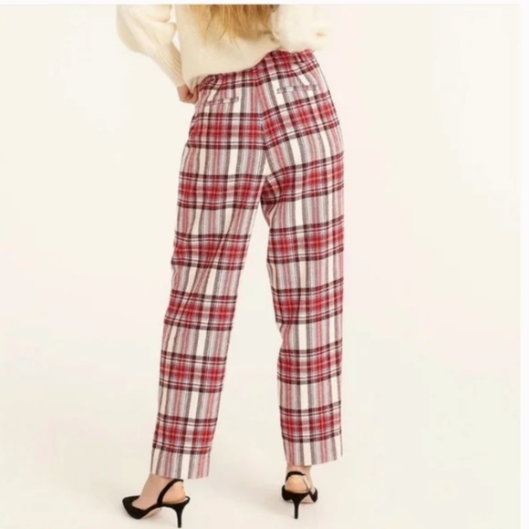 J. Crew Tapered-Leg Wool Pant in Vintage Plaid Size 10 - Picture 2 of 16